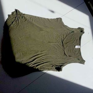 dark green tank top